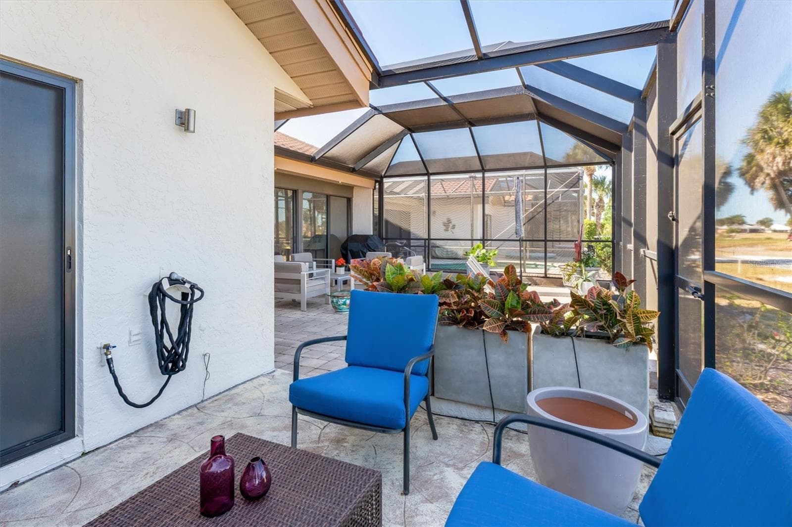 Intimate area off primary bath. Perfect for hot tub and privacy screening. - 5021 SAN ROCCO CT, PUNTA GORDA