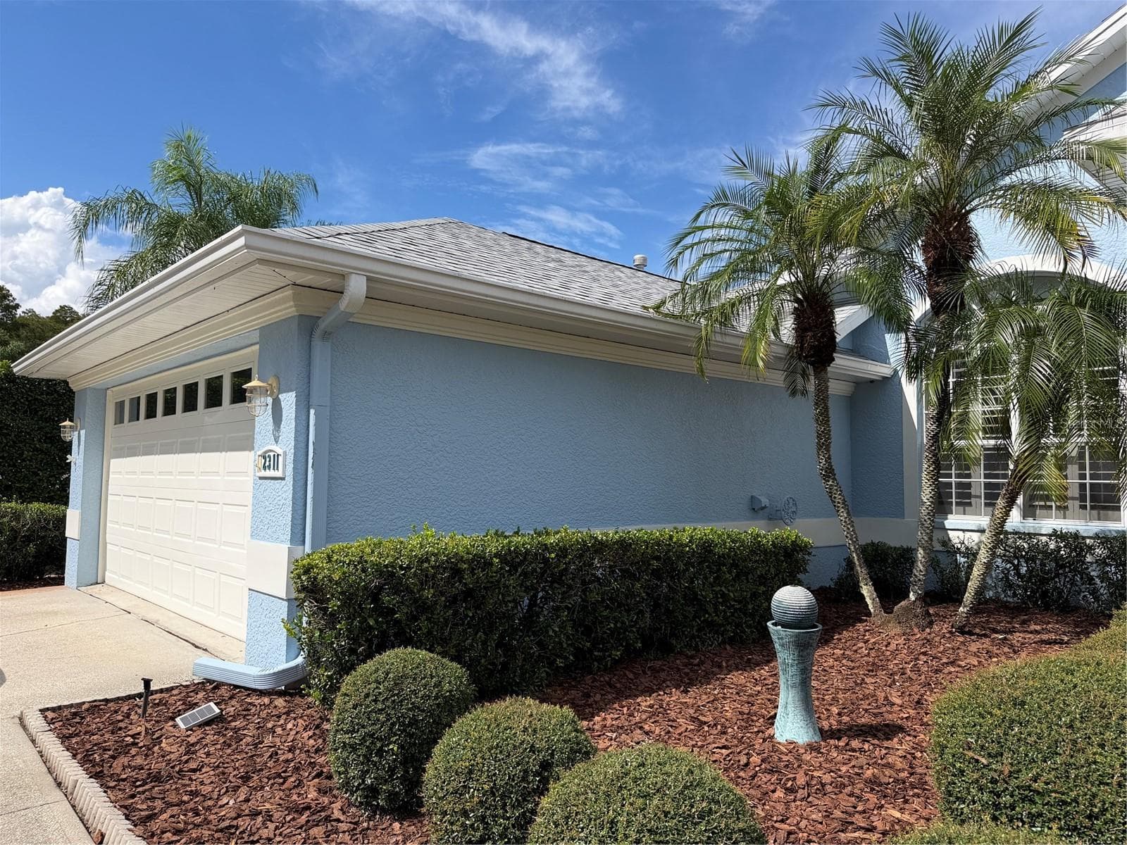 Garage has glass panes bringing in sunshine - 2311 OASIS DR, LAND O LAKES