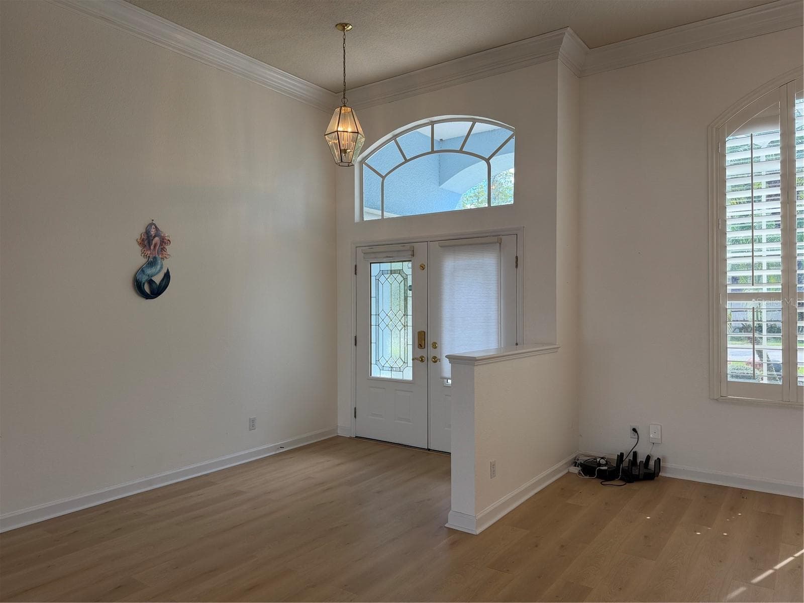 Front entrance of home has transom window above doors allowing more natural light - 2311 OASIS DR, LAND O LAKES