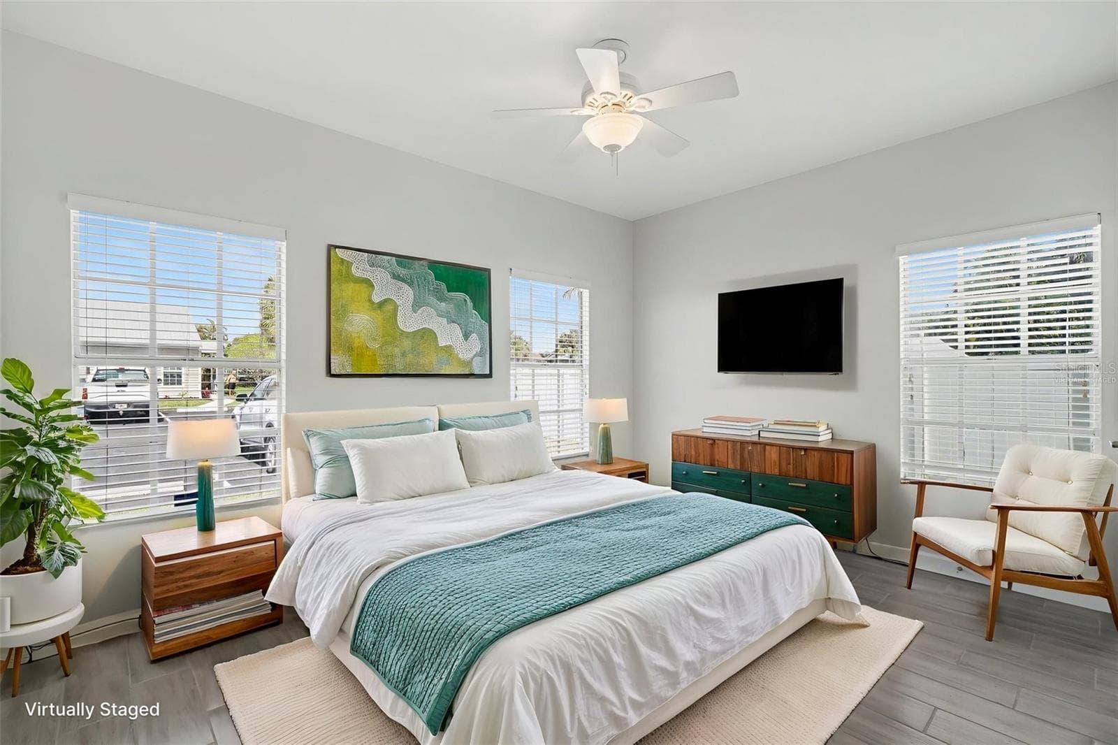 Virtually Staged - Primary Bedroom - 6081 LAKE FRONT DR, FORT MYERS