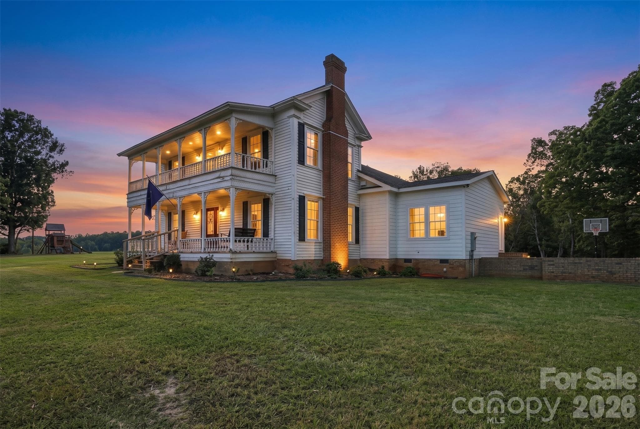 Virtual Twilight of the right side of the home - 3098 Irene Bridge Highway, Hickory Grove
