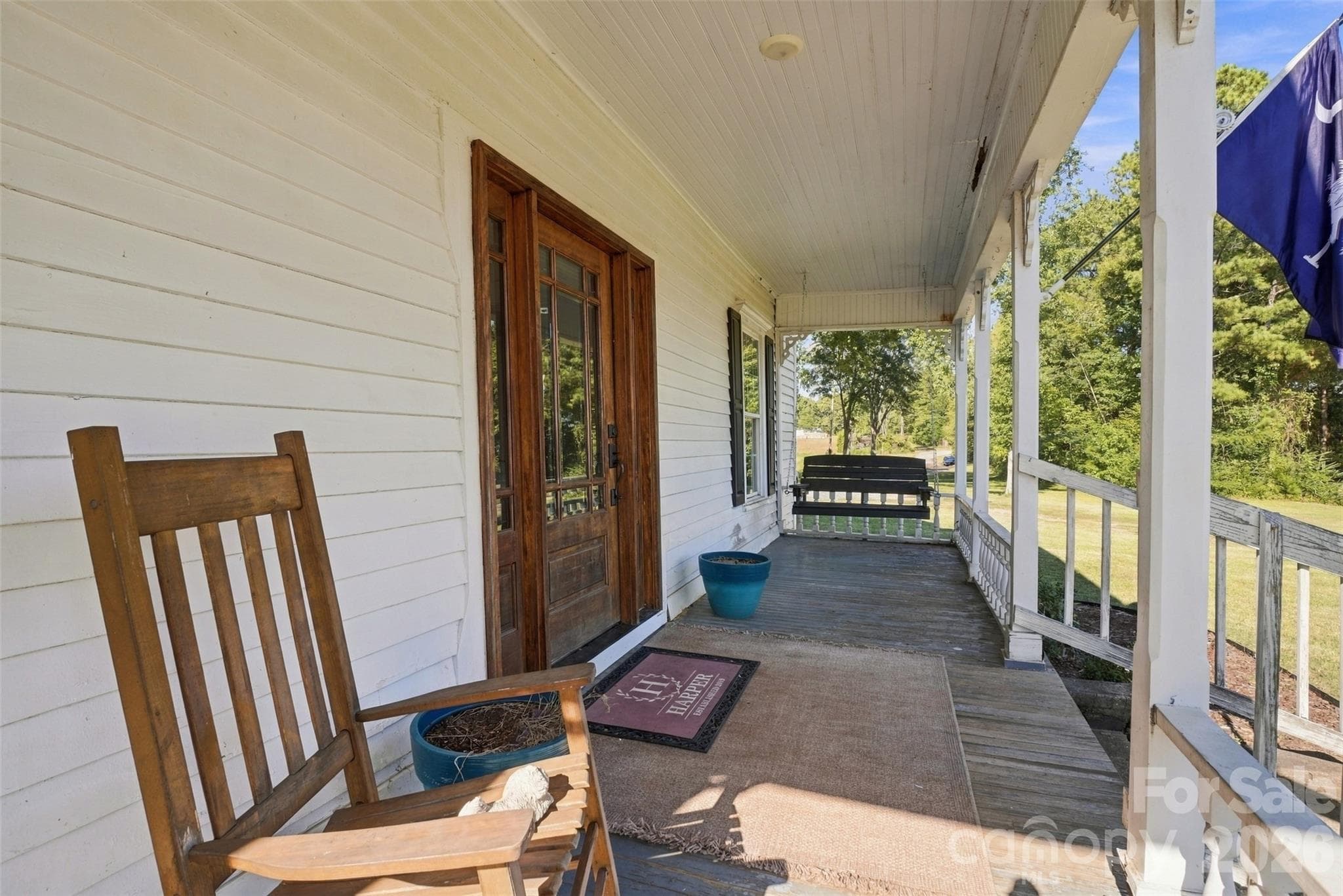 Front porches are made for swings! - 3098 Irene Bridge Highway, Hickory Grove