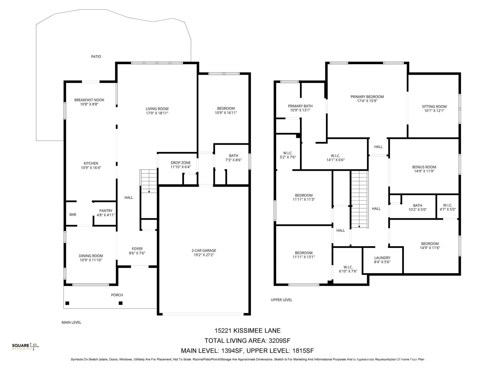 Detailed Floorplan - 15221 Kissimmee Lane, Mint Hill