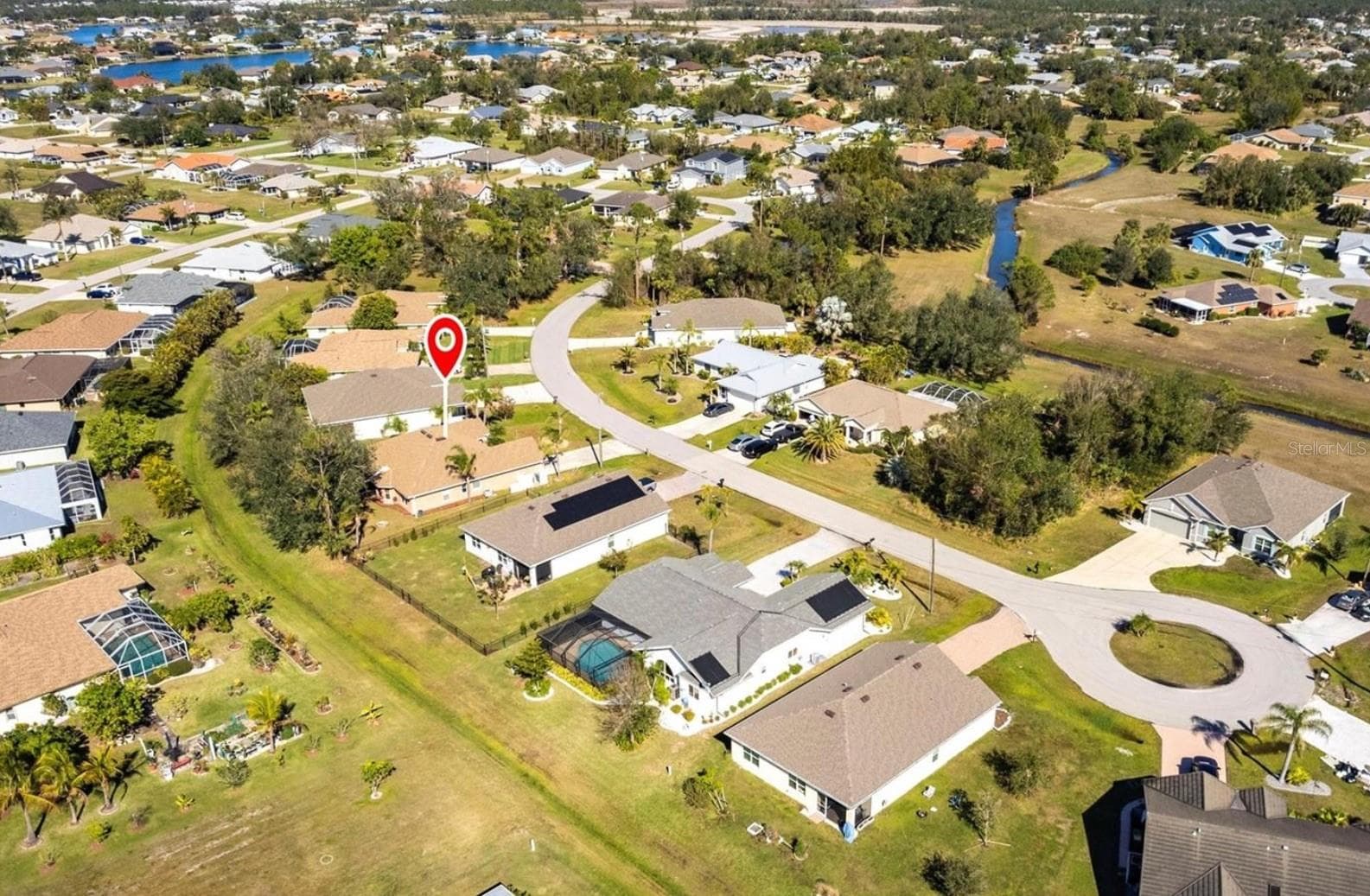 Aerial of Front of 183 Castile Ct - 183 CASTILE CT, PUNTA GORDA