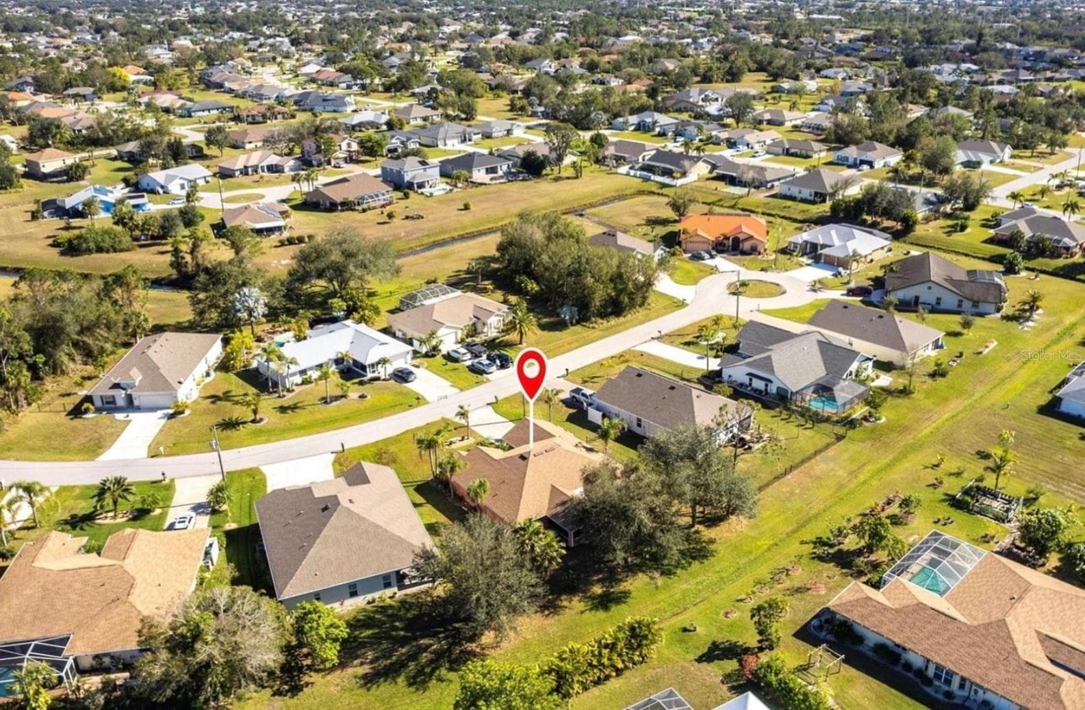 Aerial of Front of 183 Castile Ct - 183 CASTILE CT, PUNTA GORDA