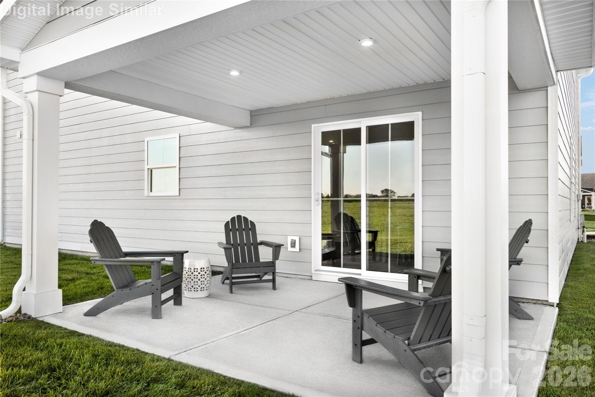 Relax under your optional covered porch - 10008 Florentine Way, Charlotte