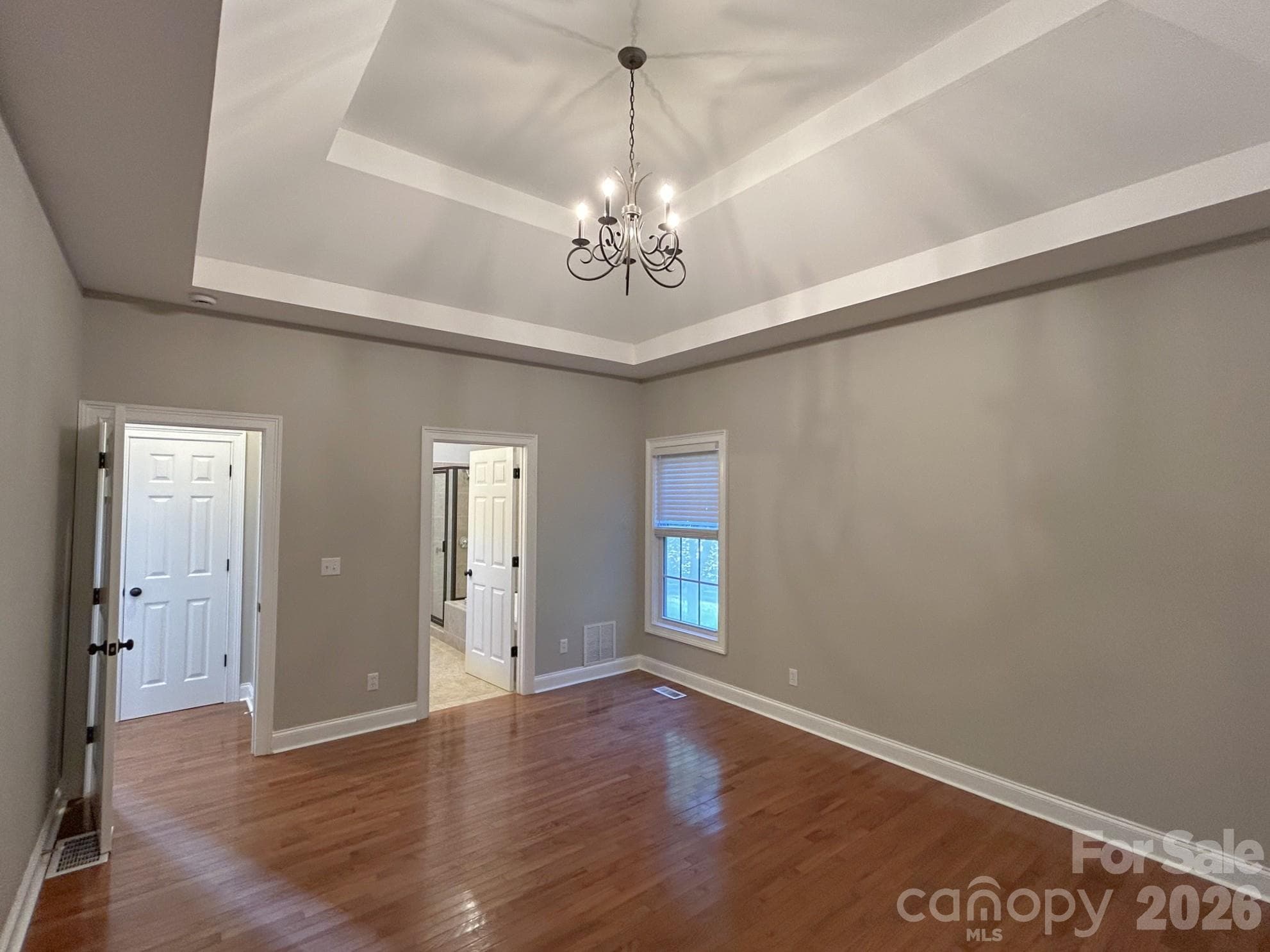 Primary BR with tray ceiling - 201 Colonel Holcombe Place, Candler