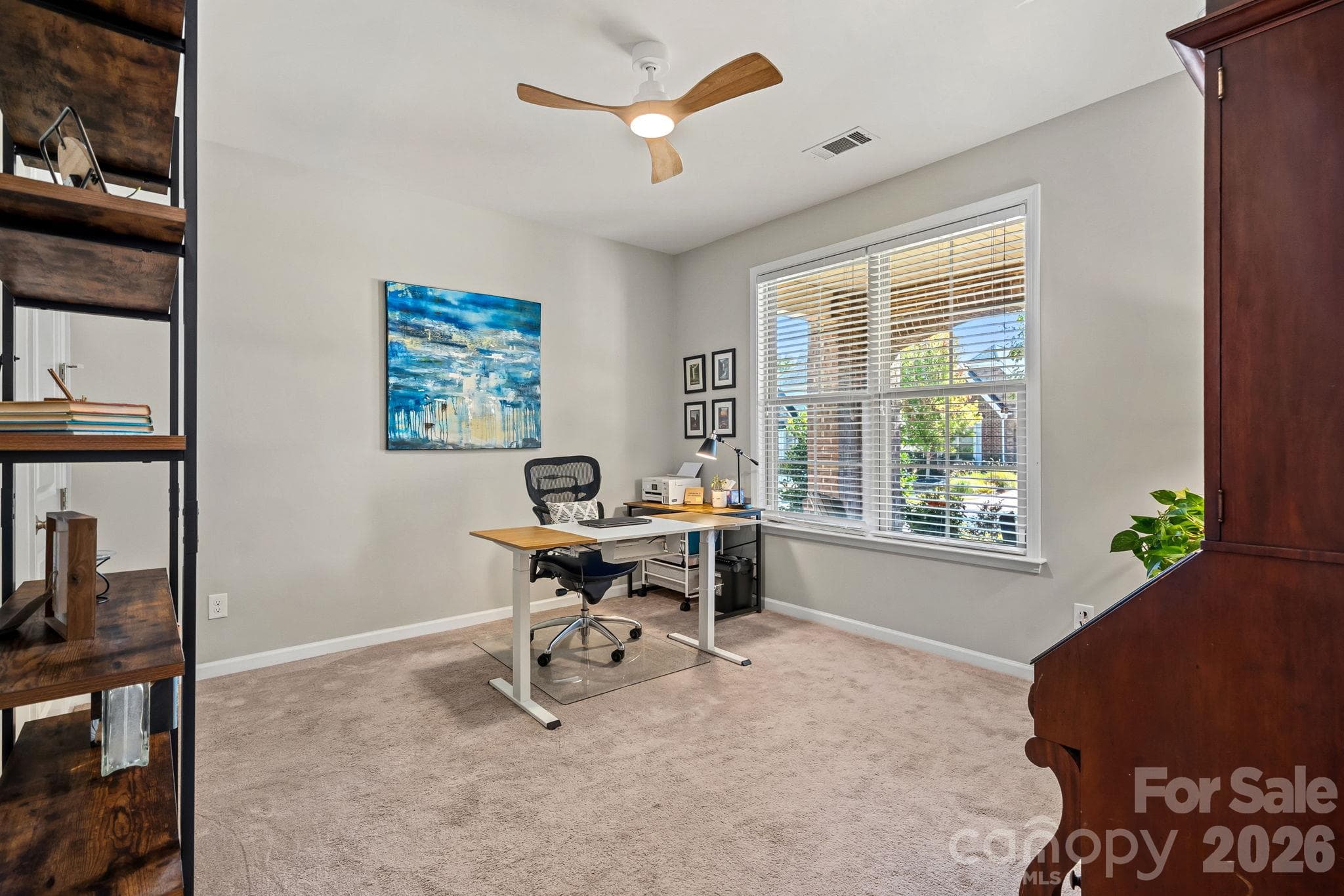 Main-level bedroom currently used as an office - 11237 Black Brant Lane, Charlotte