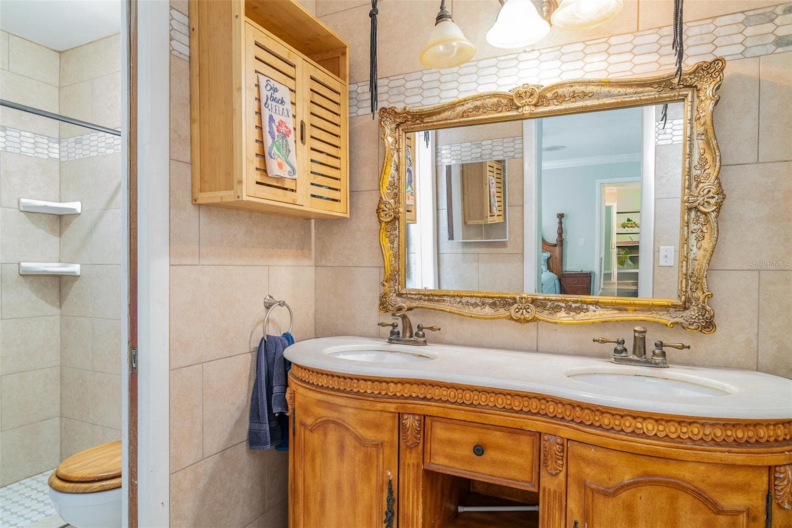 Primary Bath   with Pool Access - 1305 GREENFIELD CIR, VENICE