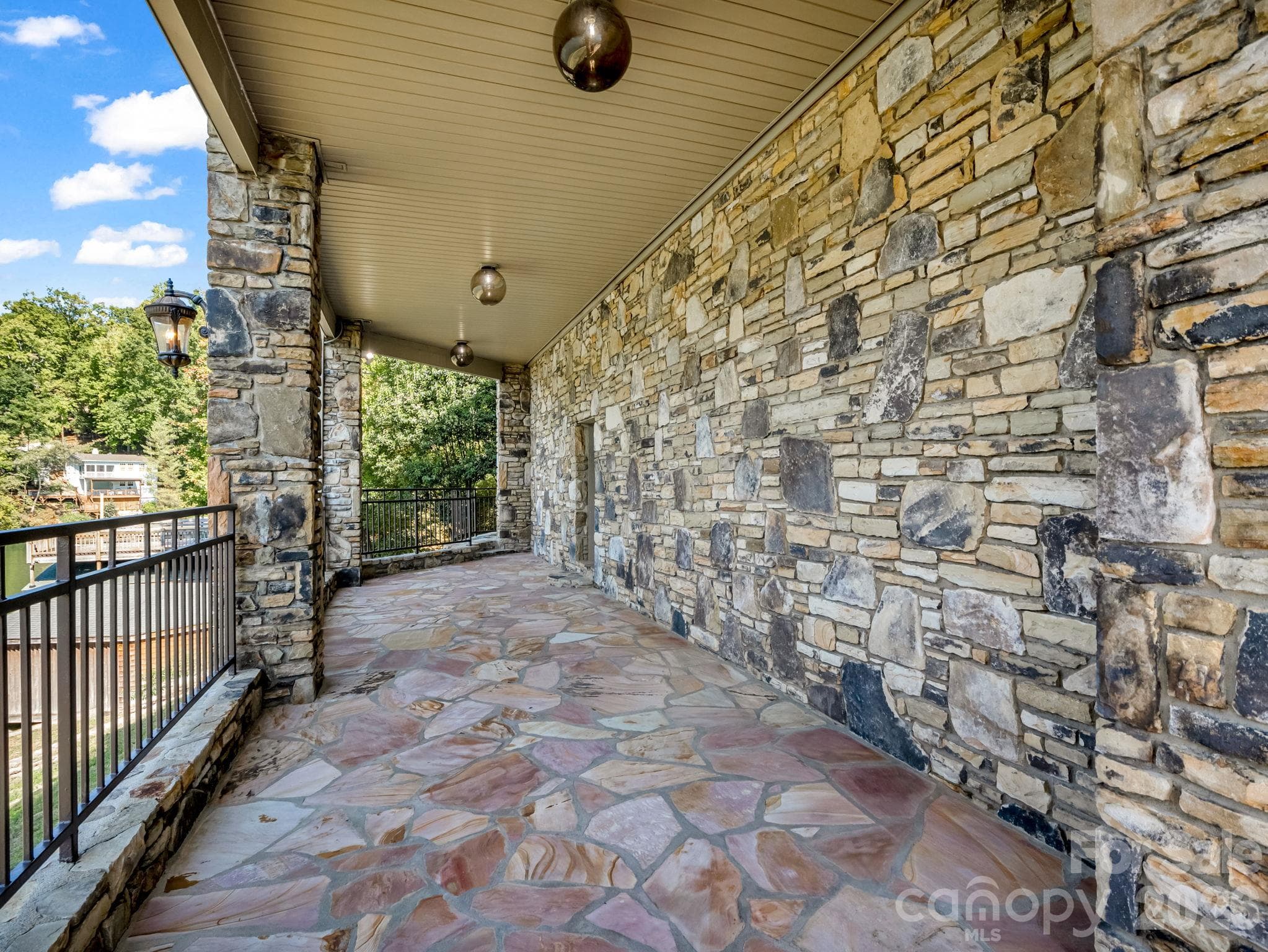 Stone Covered Patio - 144 Neighborly Drive, Lake Lure