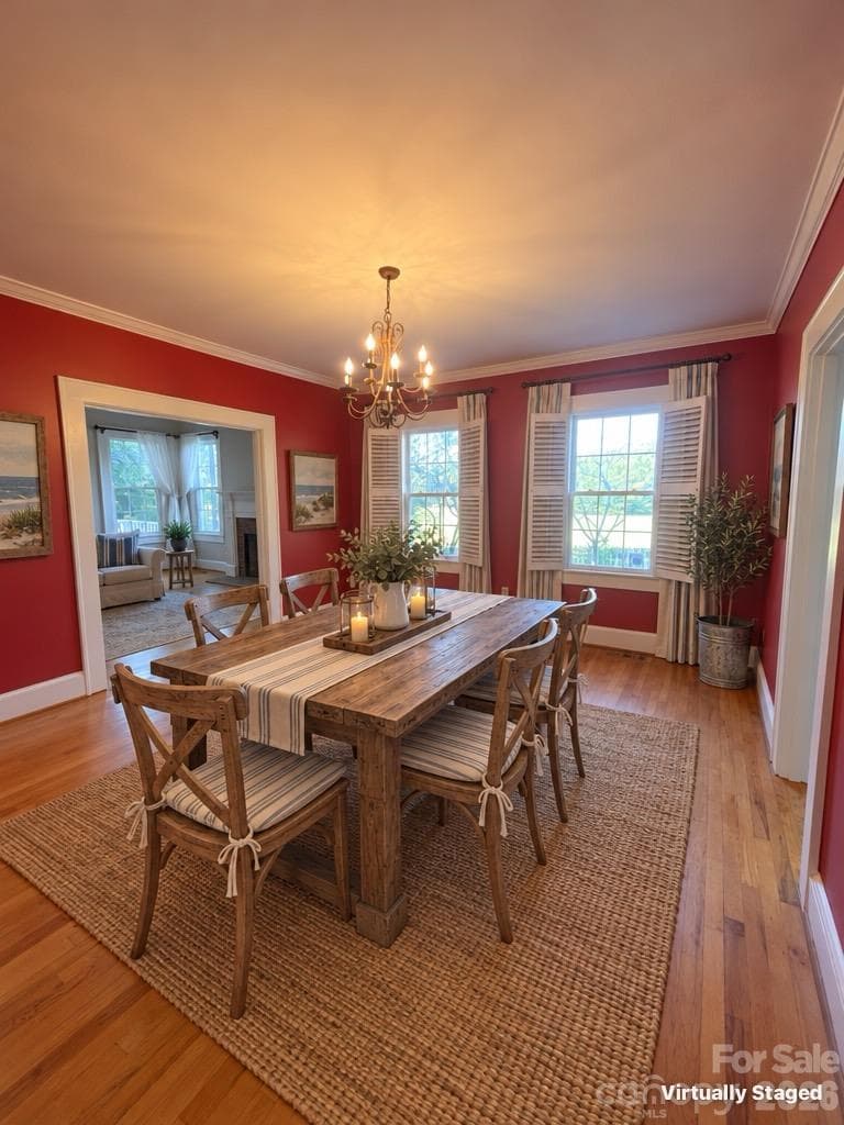 Dining room  virtually staged - 1220 Williams Road, Fort Mill