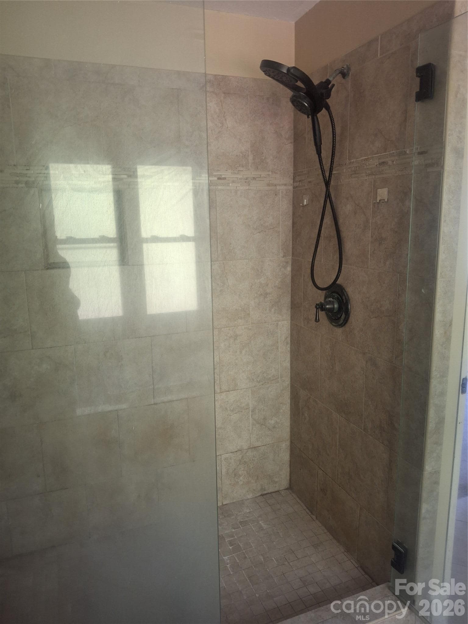 Primary shower - 9327 Willowglen Trail, Charlotte