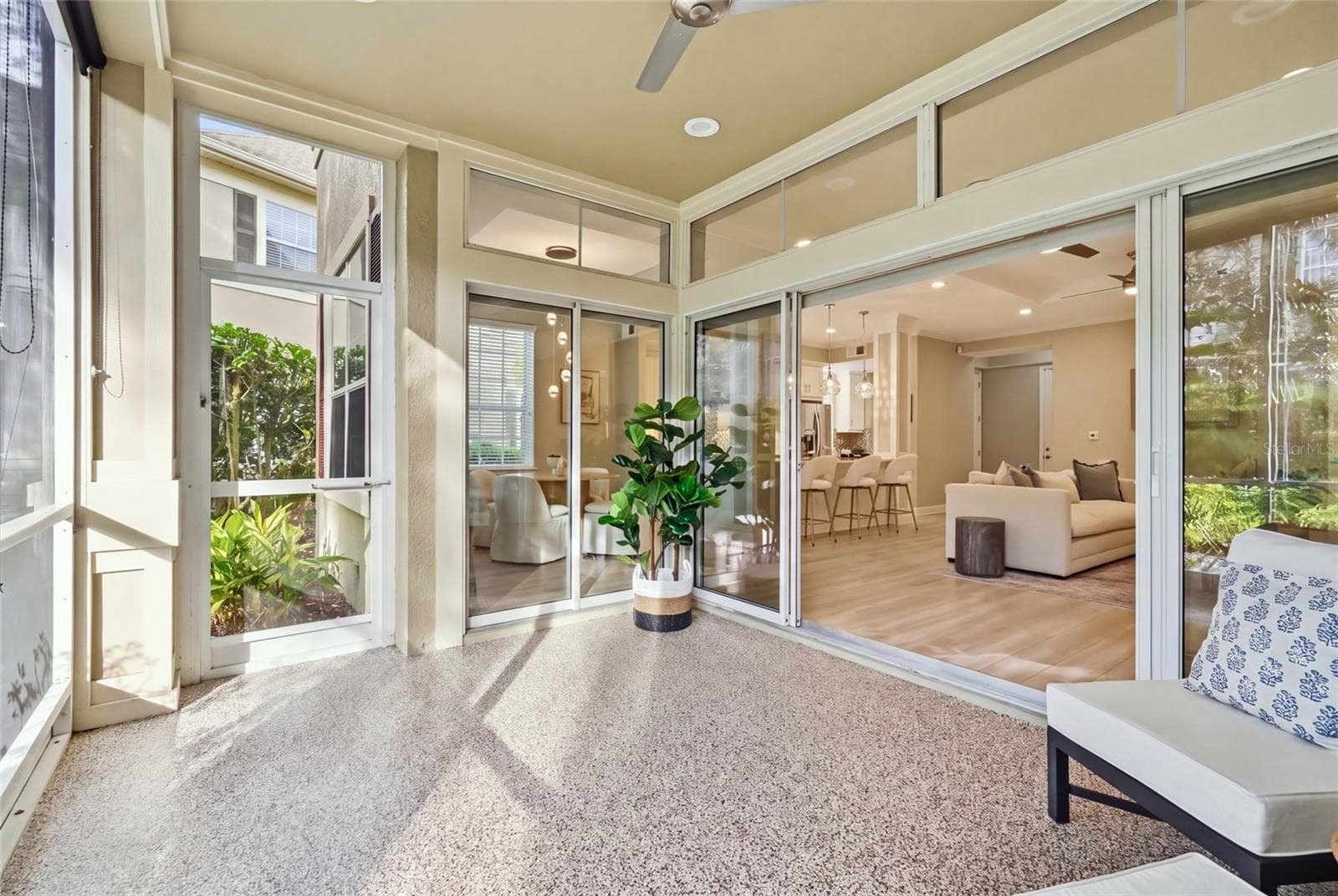 Epoxy flooring elevates this lanai space - 7946 TYBEE CT, UNIVERSITY PARK