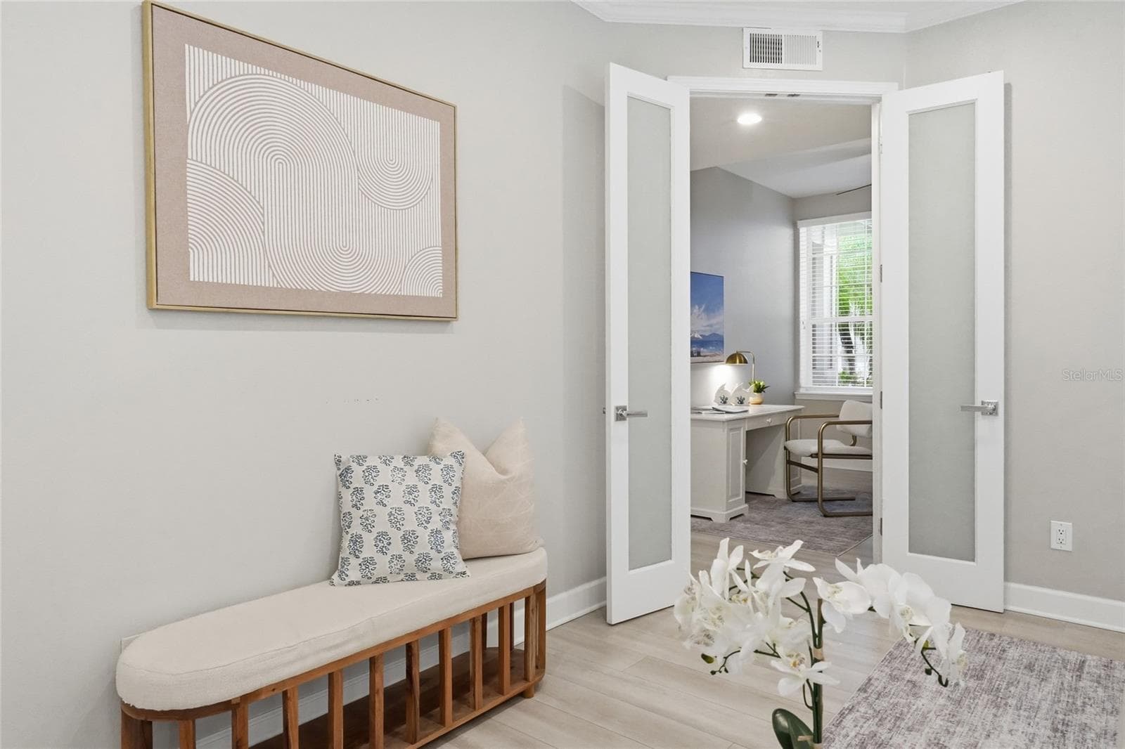 French doors leading to flex space - 7946 TYBEE CT, UNIVERSITY PARK