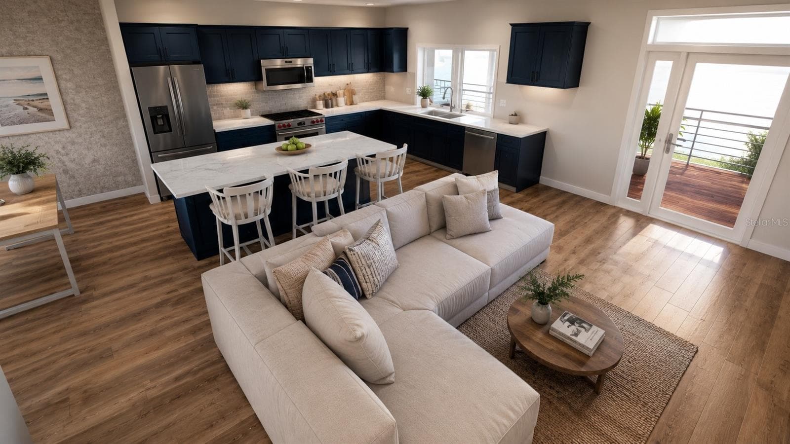 AI Depicted  Living kitchen - 7045 HIBISCUS AVE #1, SOUTH PASADENA