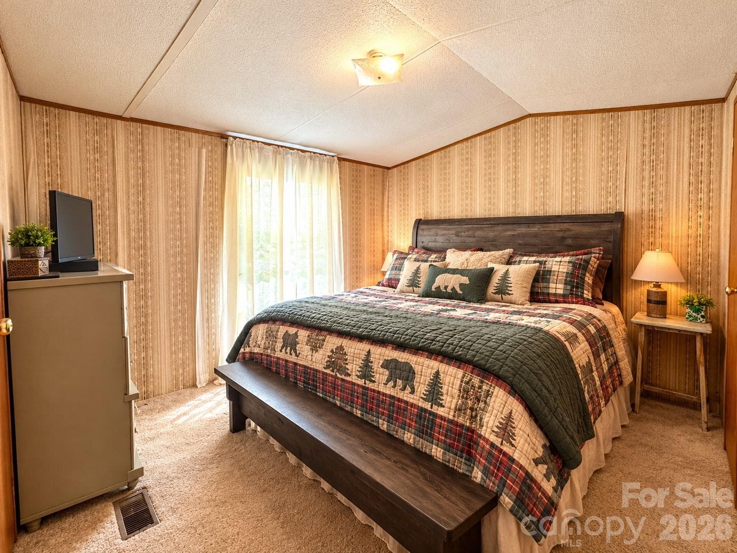 Master Bedroom with different cover. - 492 Chestnut Mountain Road, Spruce Pine