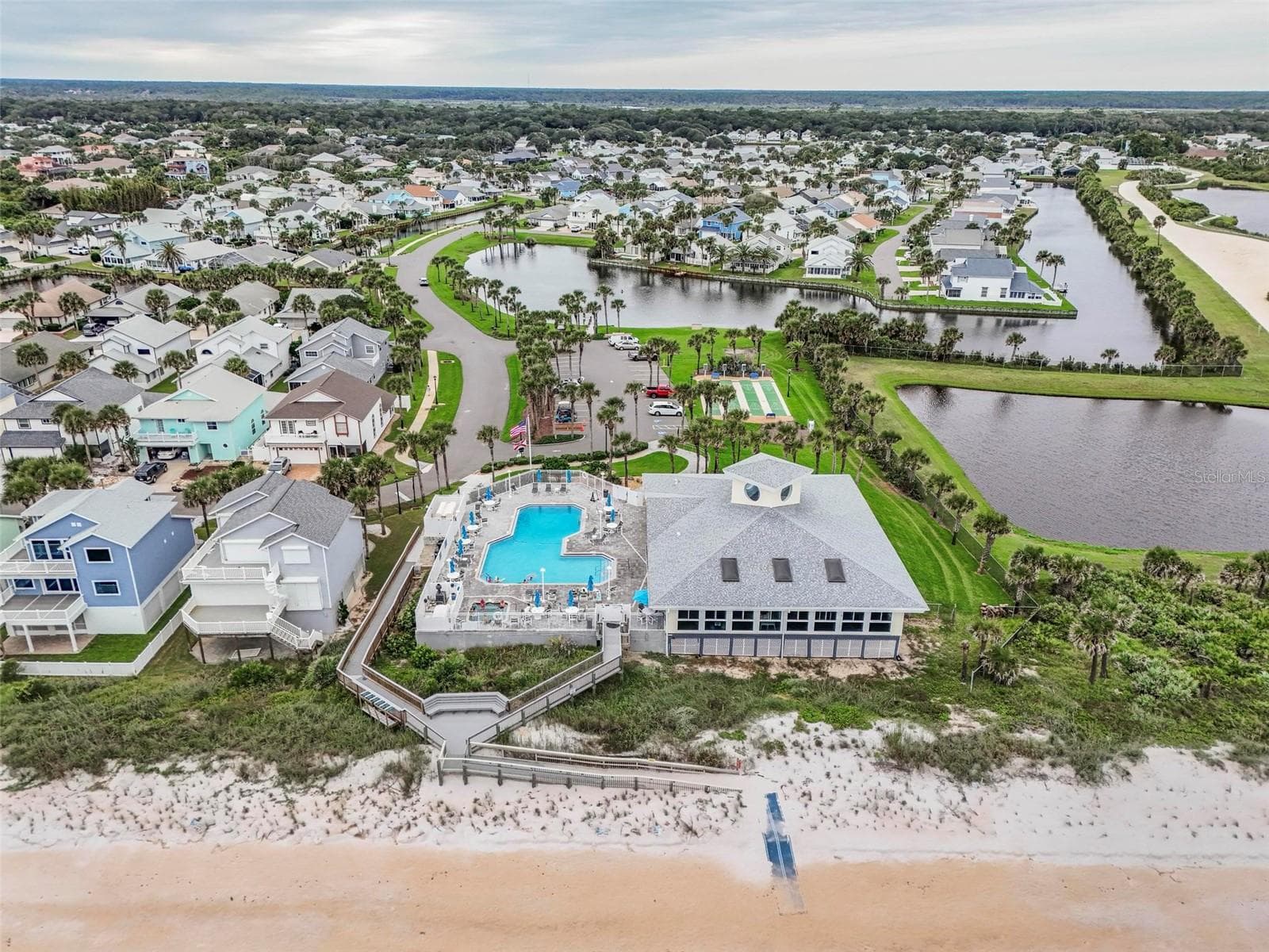 Aerial view from beach - 50 MEDFORD DR, PALM COAST