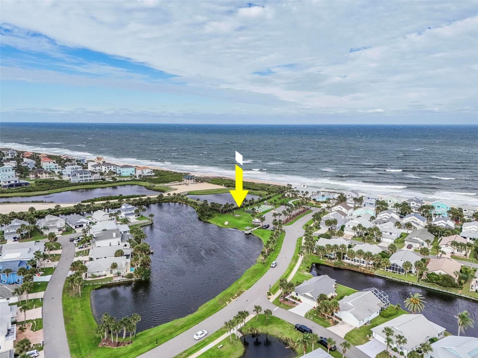 Arrow shows where the fence is along county park. No entrance from Sea Colony must go out of community to access. Drive your golf cart. - 50 MEDFORD DR, PALM COAST