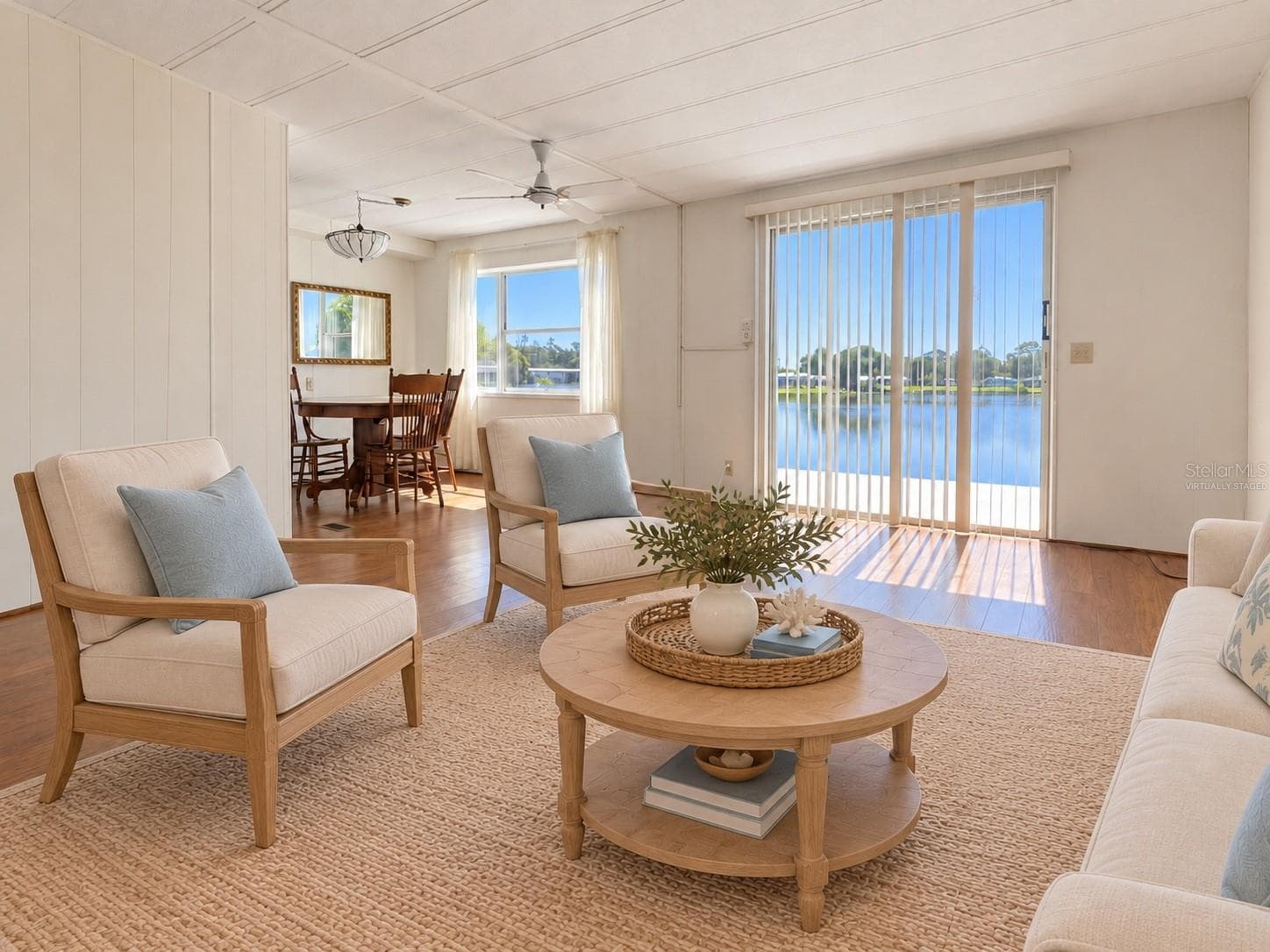 Living Room virtually staged. - 808 53RD AVE E #35, BRADENTON
