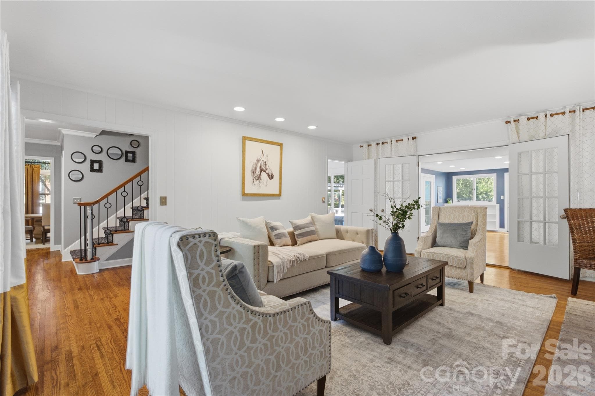 Family den with wood fire place - 1200 Charter Place, Charlotte