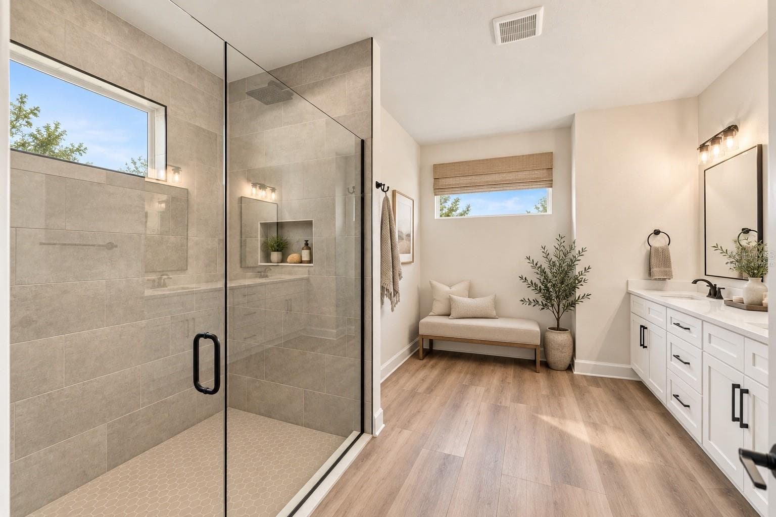 Virtually stagedprimary bathroom - 12014 SAPPHIRE DR, SPRING HILL