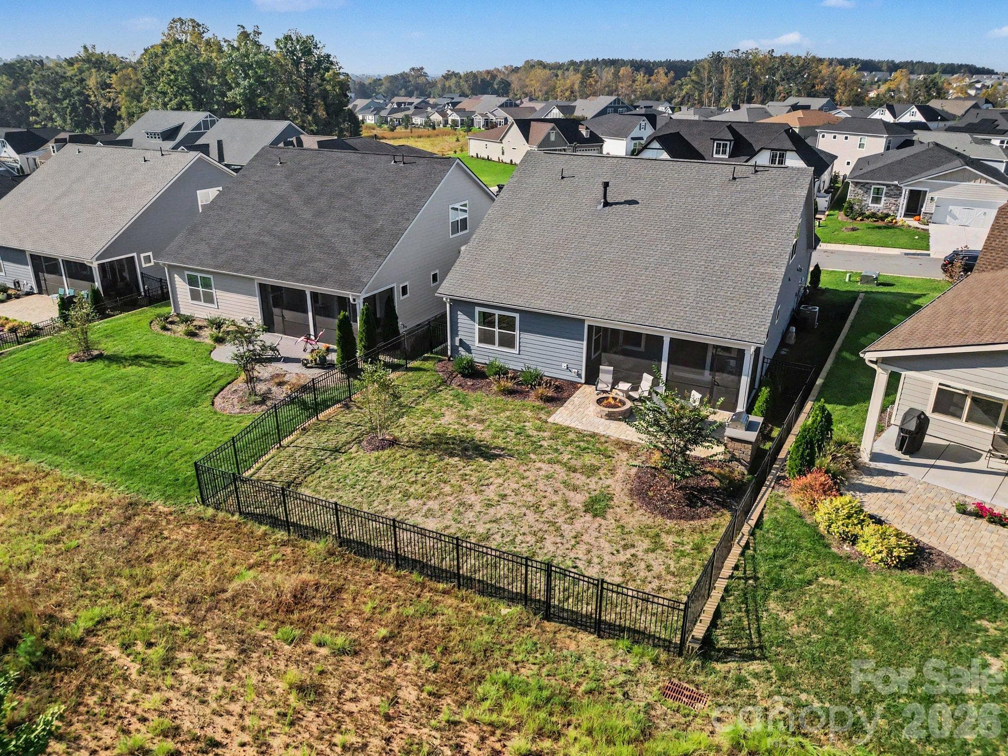 Aerial view of backyard - 5605 Caneel Lane, Denver