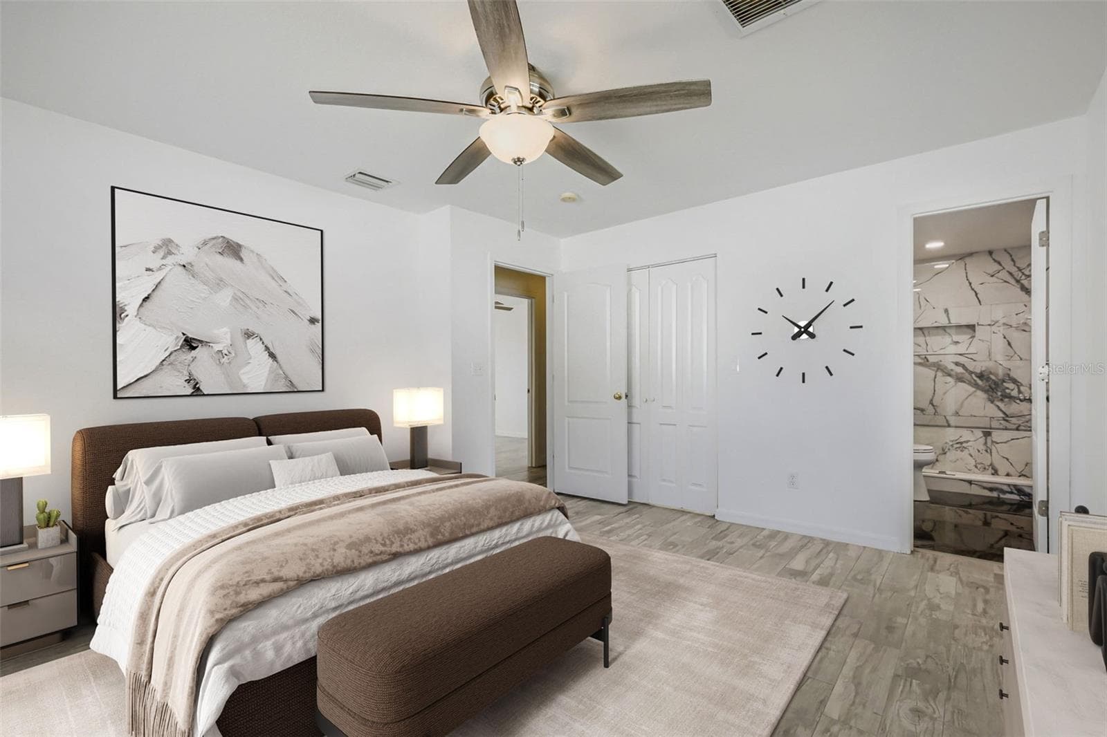 Primary Bedroom Virtually Staged - 6053 28TH ST S, ST PETERSBURG