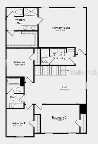 floor 2 ~ Additional Highlights Include: quartz countertops throughout, luxury vinyl plank flooring in main living areas, blinds, and all appliances included - 13505 CAMELOT CT, PARRISH