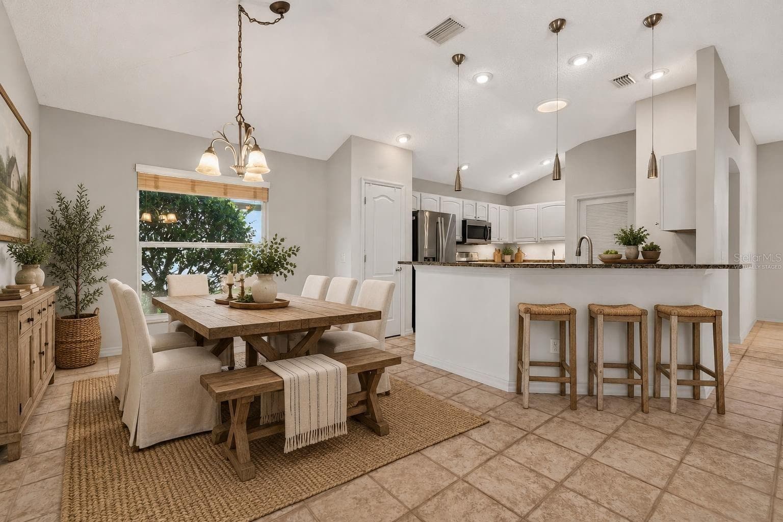Kitchen and Dinette-Virtually Staged - 16840 SE 85TH SAPELO CT, THE VILLAGES