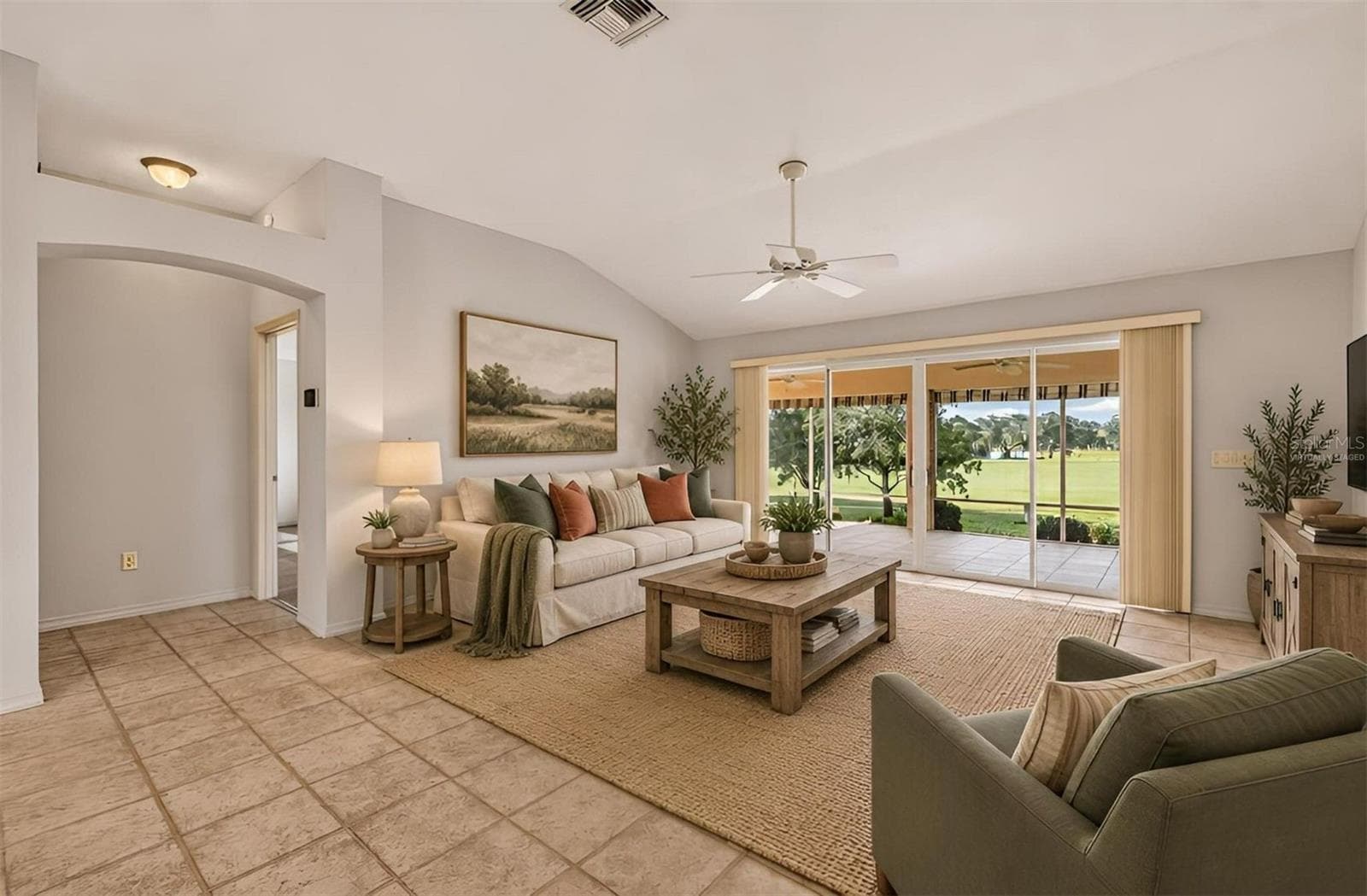 Living Room-Virtually Staged - 16840 SE 85TH SAPELO CT, THE VILLAGES