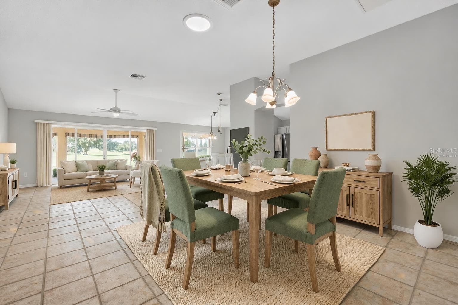 Living and Dining Rooms-Virtually Staged - 16840 SE 85TH SAPELO CT, THE VILLAGES