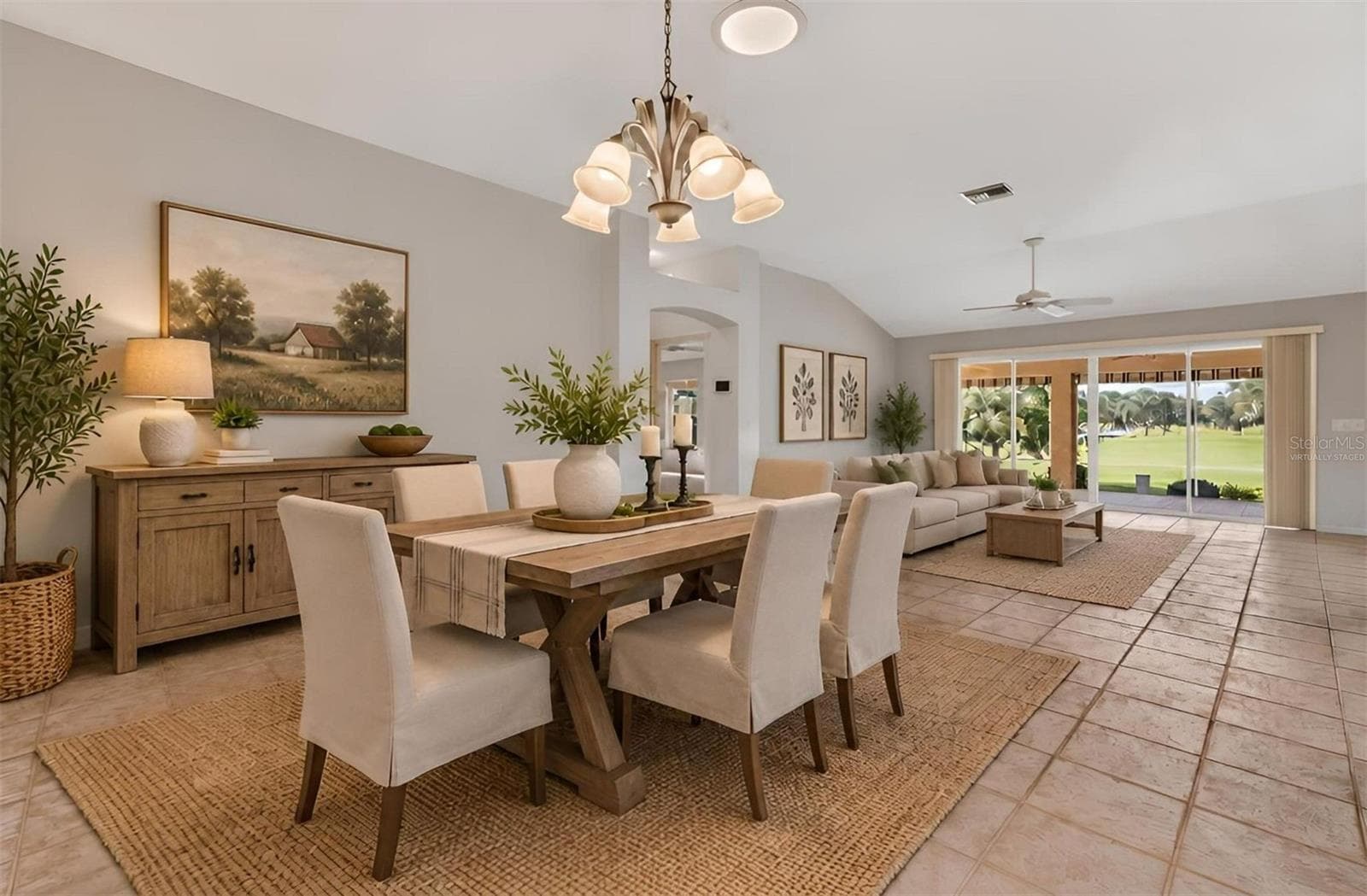 Living and Dining Rooms-Virtually Staged - 16840 SE 85TH SAPELO CT, THE VILLAGES