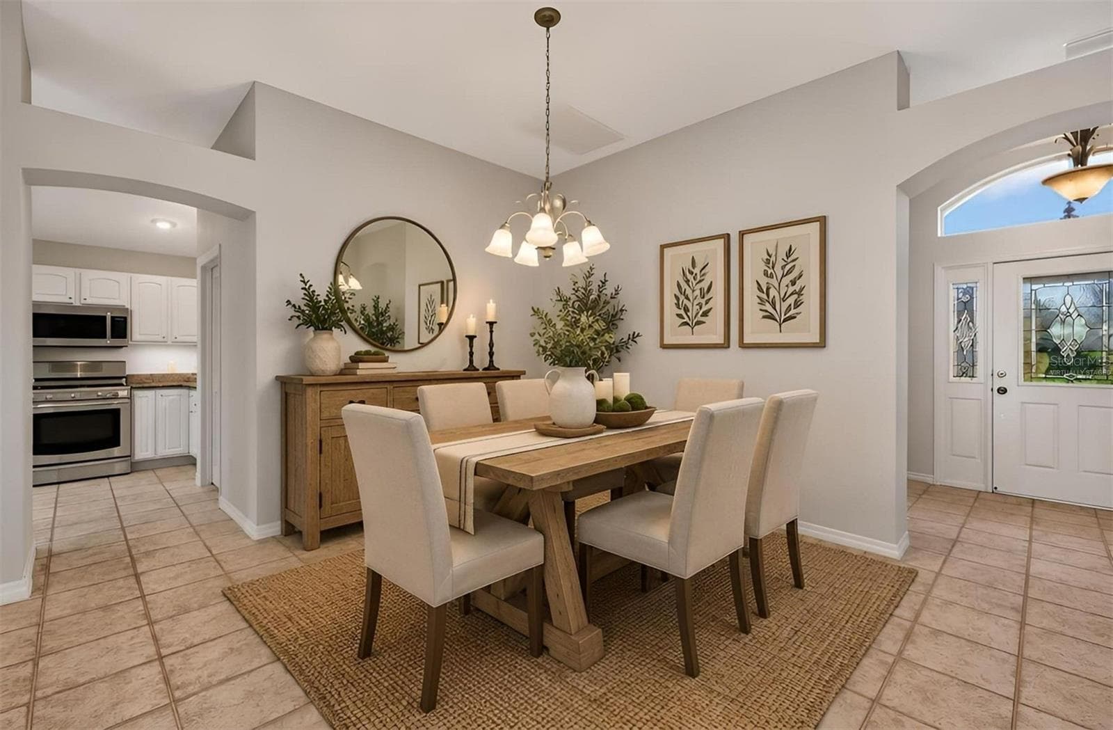 Dining Room-Virtually Staged - 16840 SE 85TH SAPELO CT, THE VILLAGES