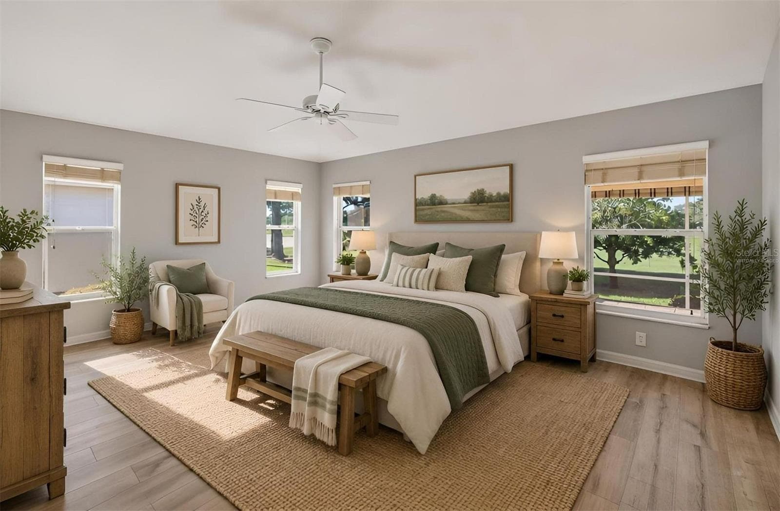 Primary Bedroom-Virtually Staged - 16840 SE 85TH SAPELO CT, THE VILLAGES