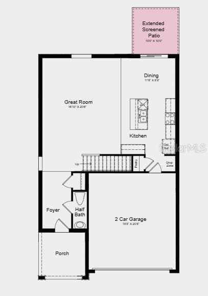 Floor 1 ~ Additional Highlights Include: quartz countertops throughout, luxury vinyl plank flooring in main living areas, all appliances included, and blinds throughout - 13521 CAMELOT CT, PARRISH