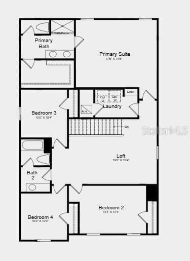 Floor 2 ~ Additional Highlights Include: quartz countertops throughout, luxury vinyl plank flooring in main living areas, all appliances included, and blinds throughout - 13521 CAMELOT CT, PARRISH