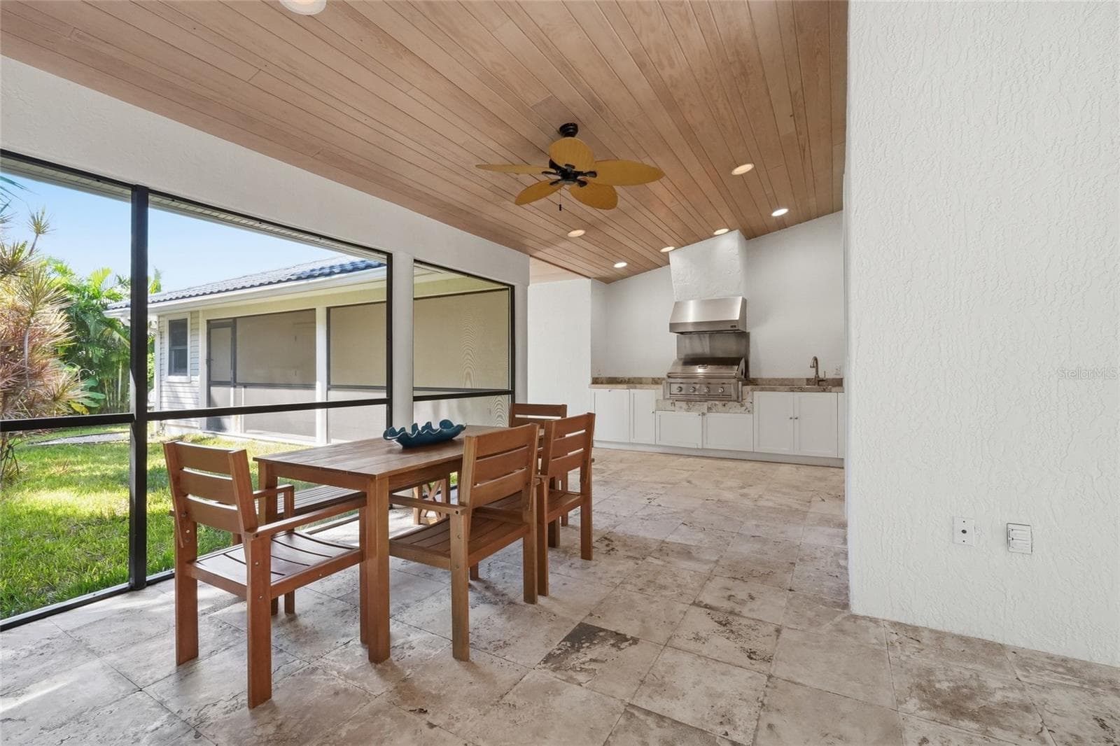 Outside Dining off the Summer Kitchen - 4307 CAMINO REAL, SARASOTA