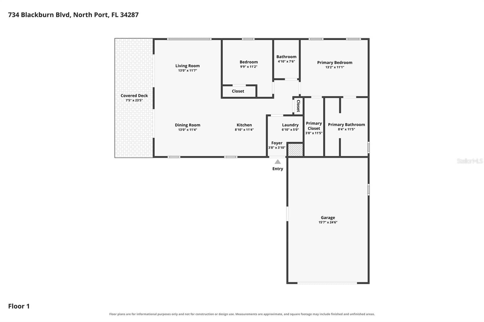Floor Plan - 734 BLACKBURN BLVD, NORTH PORT