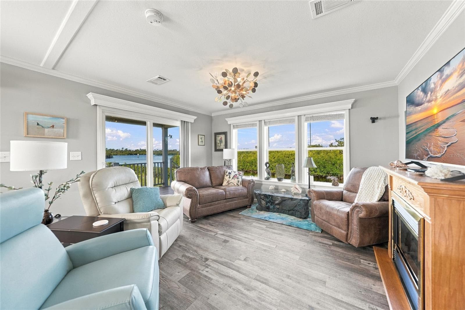 Living Room w/ water views - 734 BLACKBURN BLVD, NORTH PORT