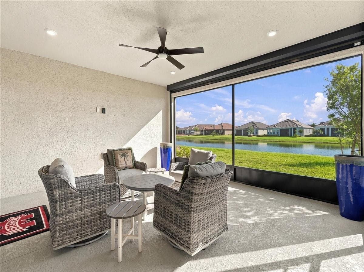 There are powered hurricane shutters. - 4732 CRESTPOINT WAY, PALMETTO