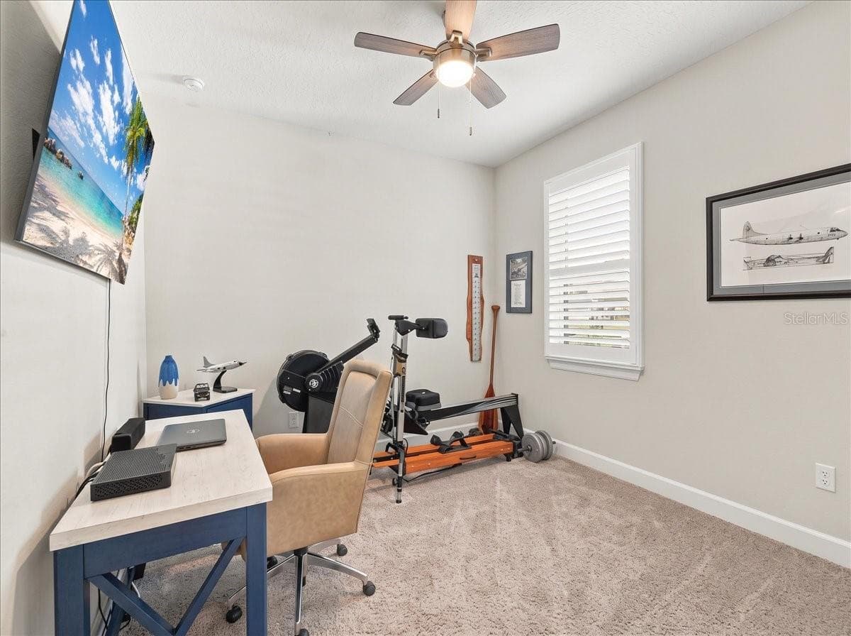 Third Bedroom- serving as an office/exercize room. - 4732 CRESTPOINT WAY, PALMETTO