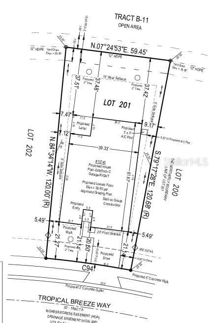 13745 Tropical Breeze Way Plot Plan - 13745 TROPICAL BREEZE WAY, HUDSON