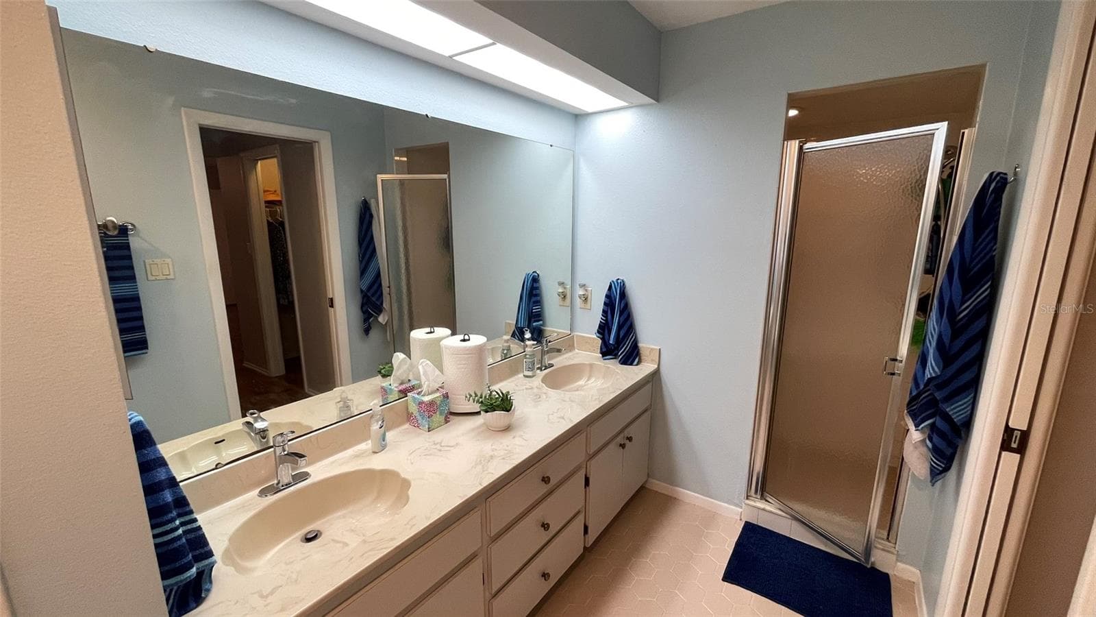 Dual sink vanity and shower stall - 1009 LABELLE TER NW, PORT CHARLOTTE