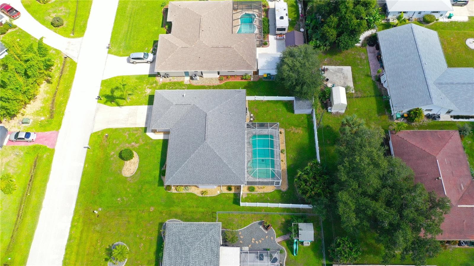 Aerial view from the right side - 1009 LABELLE TER NW, PORT CHARLOTTE