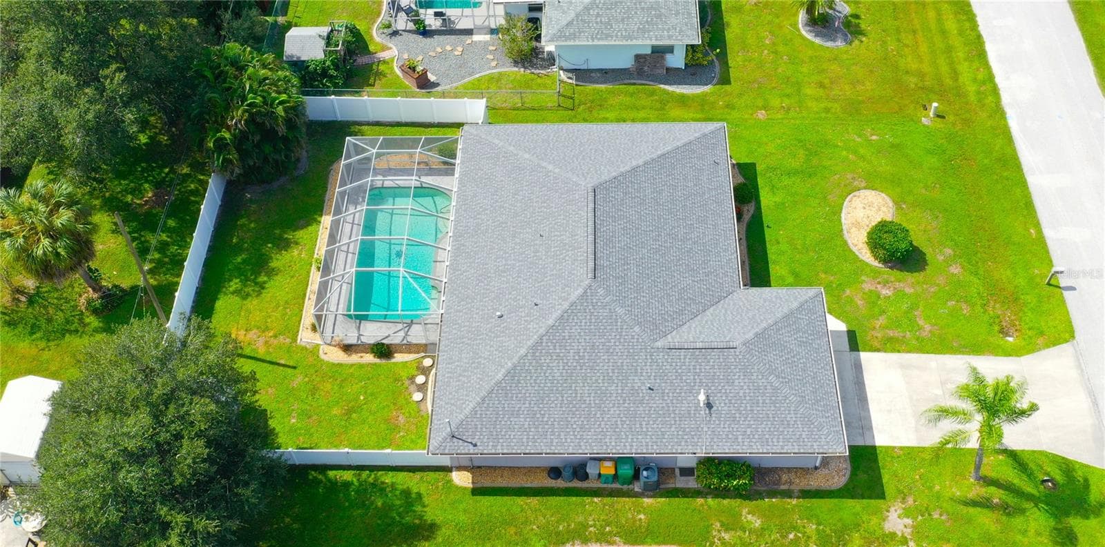 Aerial image of the left side - 1009 LABELLE TER NW, PORT CHARLOTTE