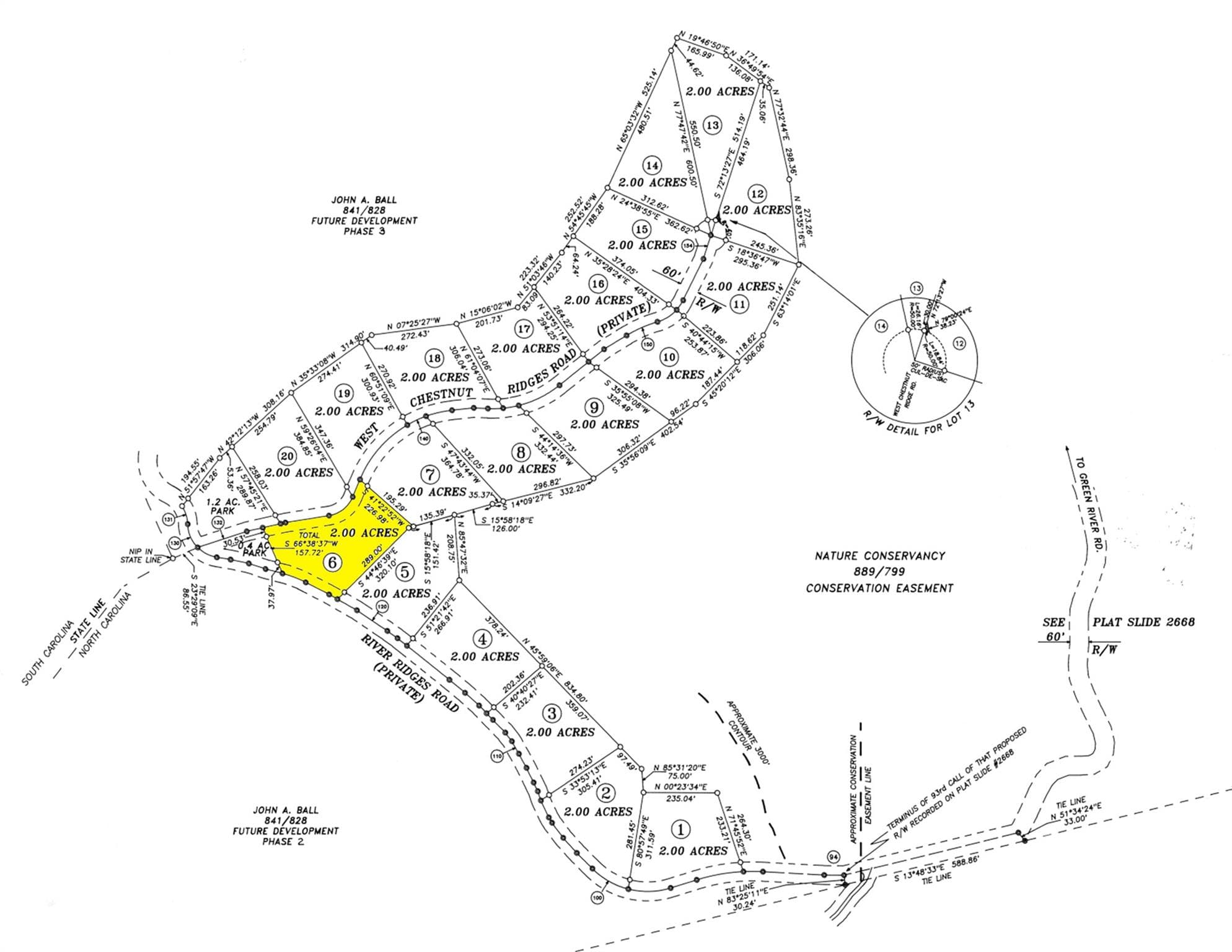 Plat - Lot 6 W Chestnut Ridges Road, Hendersonville
