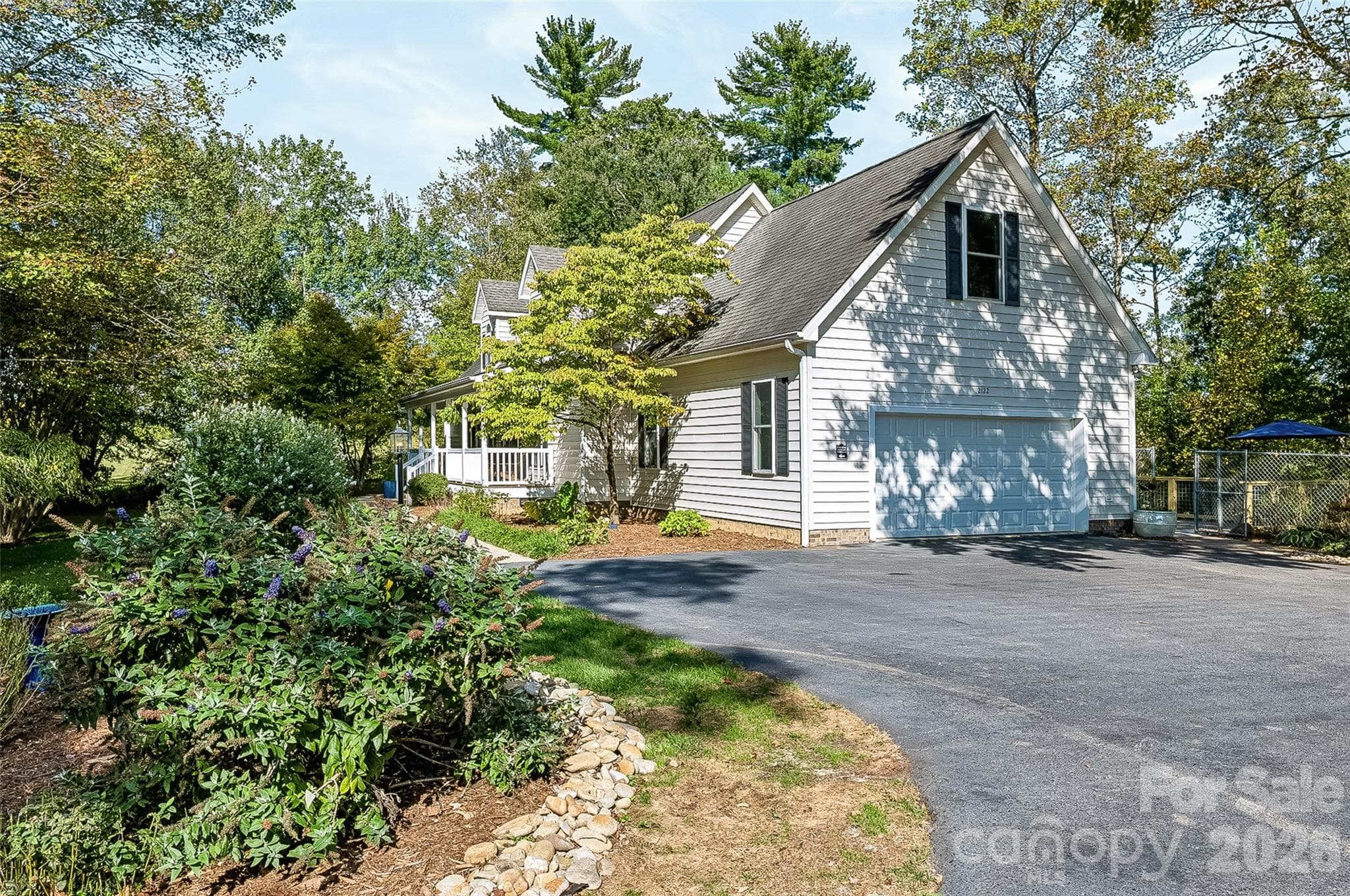 Coming up the driveway to the home - 2122 N Rugby Road, Hendersonville