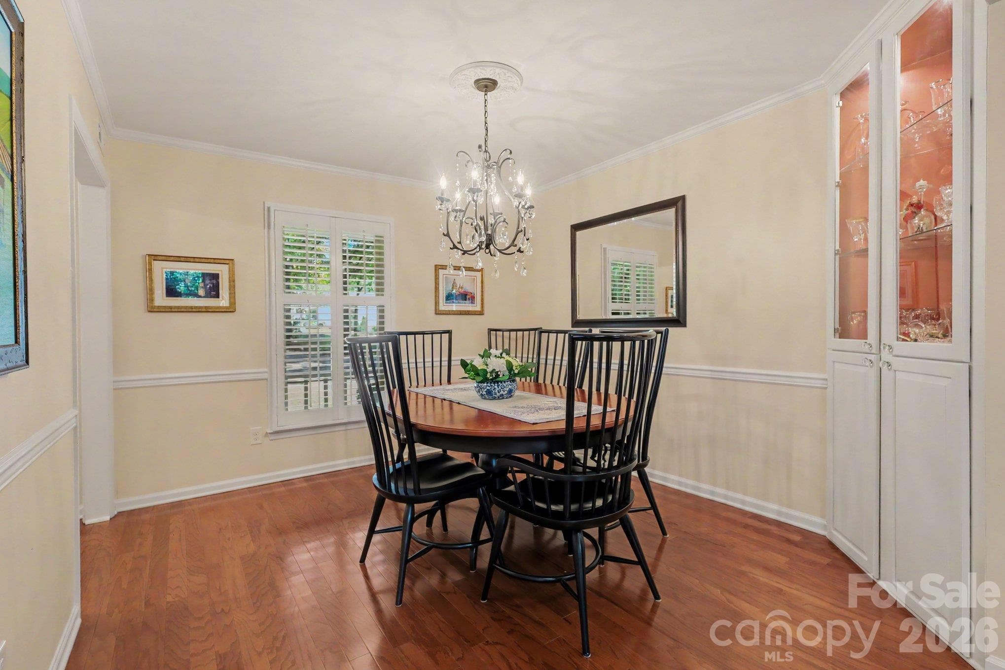 The dining room, open to the kitchen is a great gathering and entertaining space. - 640 Heather Lane, Charlotte
