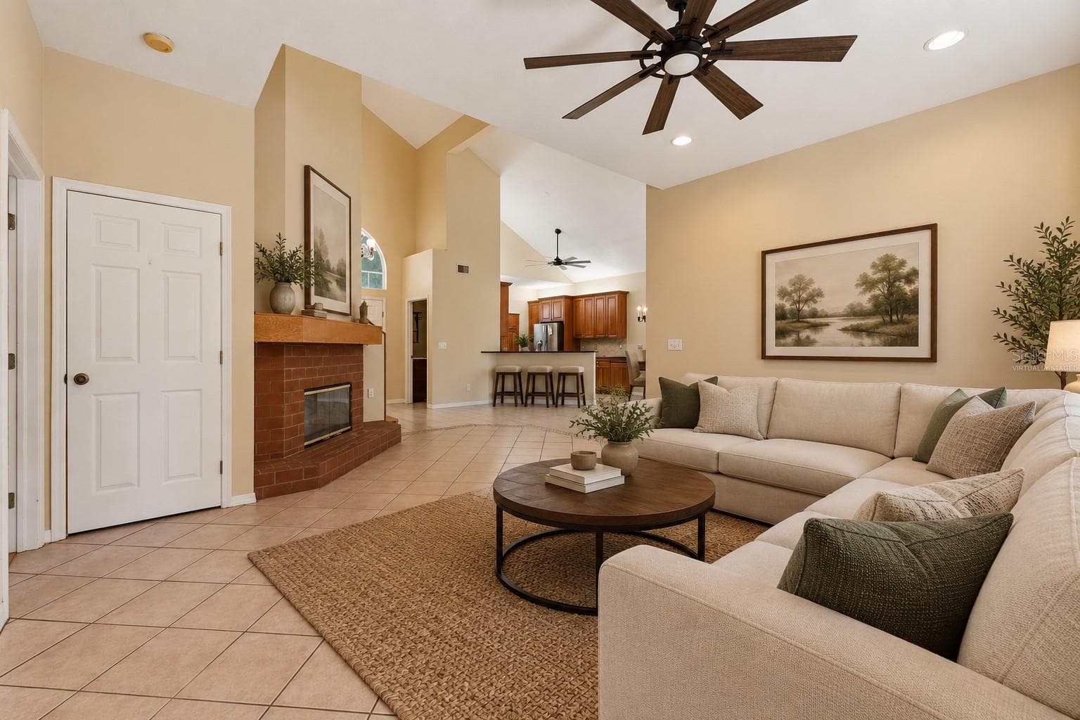 Living Room Virtually Staged - 4369 14TH WAY NE, ST PETERSBURG