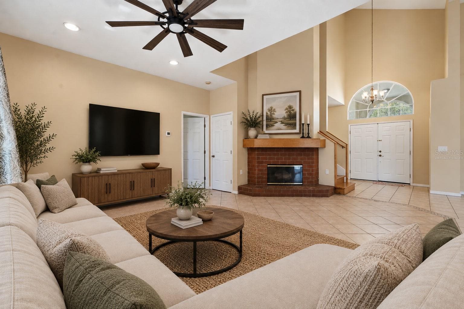 Living Room Virtually Staged - 4369 14TH WAY NE, ST PETERSBURG